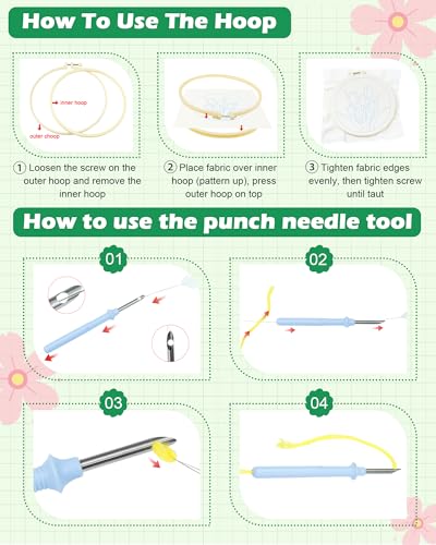 FIVEIZERO Punch Needle Kit for Beginners,Highland Cattle Patterns - color: Highland Cattle