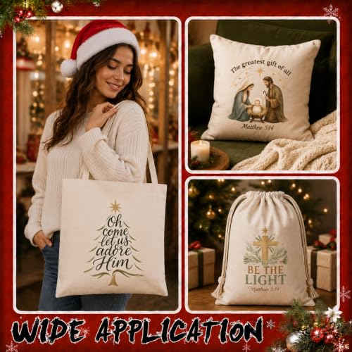 Dazoratix Christmas Jesus Iron on Transfers - 24 Sheets DTF Ready to Press - style: Christmas Jesus Nativity