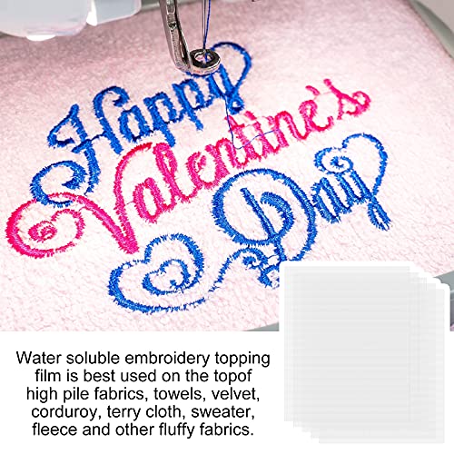 Outus 100 Sheets 12 x 10 Inch Water Soluble Stabilizer for Embroidery - size: 12 x 10 Inch/ 30 x 25 cm
