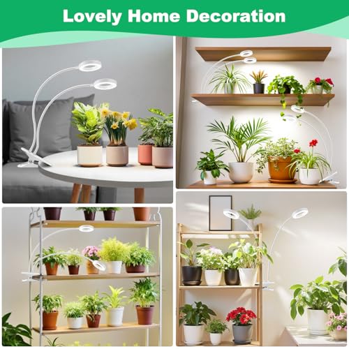 Wiaxulay Plant Grow Light Indoor Growing, 3.5in Clip Full Spectrum 2 Pack - size: 2 Pack