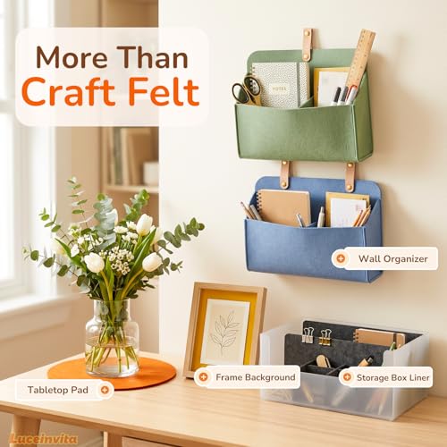 2mm Stiff Felt Sheets 12" X 12" (10 Pack, Dark Red) - color: Dark Red