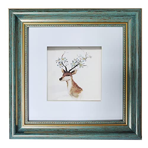 Picture Frame 7x7 Blue Square Photo Frame Desktop Display Mount on the wall. Front opening 6.8x6.8. Plastic Panel (not Glass), Plastic Packaging (not Carton).Tips, Peel Off The Panel's Film. - color: Blue, size: 7x7