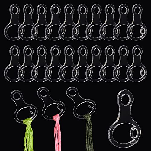 PH PandaHall 30pcs Embroidery Floss Organizer, Clear Acrylic Thread Drops Floss Cross Stitch Bobbins Gourd Shape Thread Bobbin for Cross Cotton Thread Craft DIY Sewing Storage Thread Holder 1.3x2inch - size: 3.35x5cm