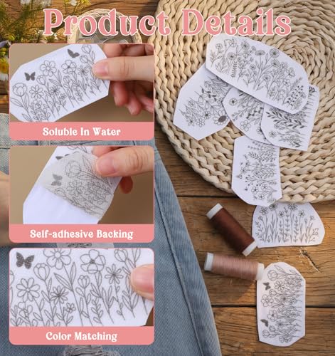 25 Pcs Embroidery Transfer Patterns, Embroidery Patterns