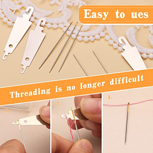 Fedmut 42 Pcs Drawstring Threader Tool Set Needle Threaders for Hand Sewing - color: 42pcs