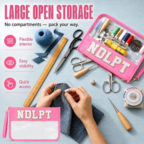 Sokfone Needlepoint Project Bag Embroidery Storage Organizer, Portable Sewing Project Bag for Quilting Crochet Knitting Supplies for Needlepoint, Thread, Fabric & Craft Accessories(Pink) - color: Pink