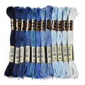 12 Skeins 105 Yds Embroidery Floss Bulk, Variegated Floss, 6 Strands Polyester for Friendship Bracelet Cross Stitch Jewelry Making Craft (Summer) - color: Summer