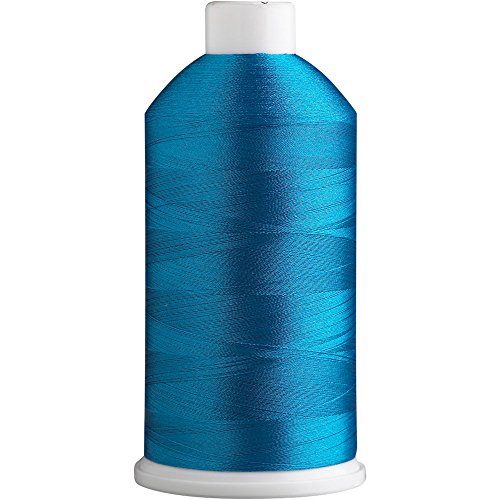 Superpunch SuperB Embroidery Thread 40wt, 5000 m Cone, Azur Blue 2093 - color: Azur Blue 2093, size: Pack of 1