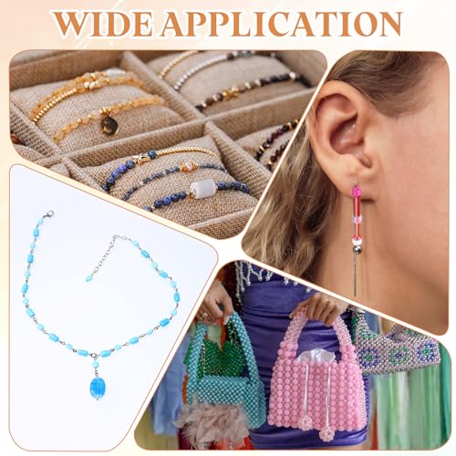 MECCANIXITY 5000 Pcs Mixed Glass Seed Beads, 1.5-6mm Mini Loose Glass Bugle Spacer Bead Embroidery Beads for DIY Craft Projects Earrings Necklaces Bracelets Jewelry Making, Rose Red - color: Rose Red