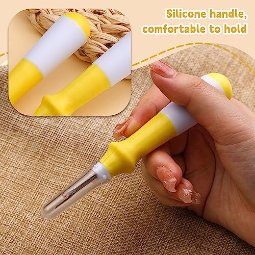 ZMAAGG Seam Ripper, Yellow Ergonomic Grip Handle, 5 PCS Stitch Remover Tool - color: Yellow