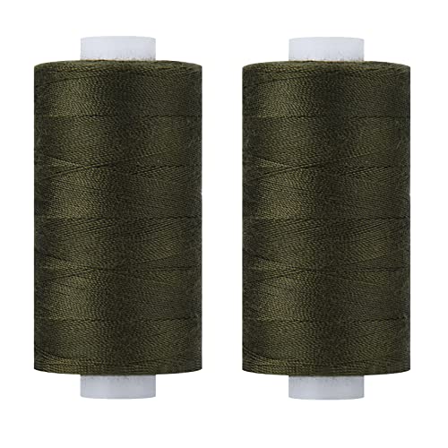 Simthread All Purpose Thread Polyester 400Y Dark Olive Green - color: Dark Olive PP#059