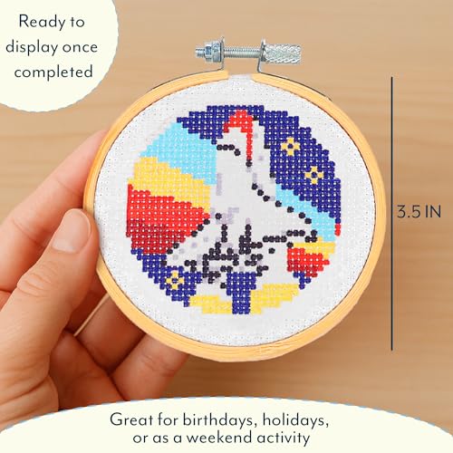 AQUARIUS NASA Space Shuttle Small Cross Stitch Kit for Beginners