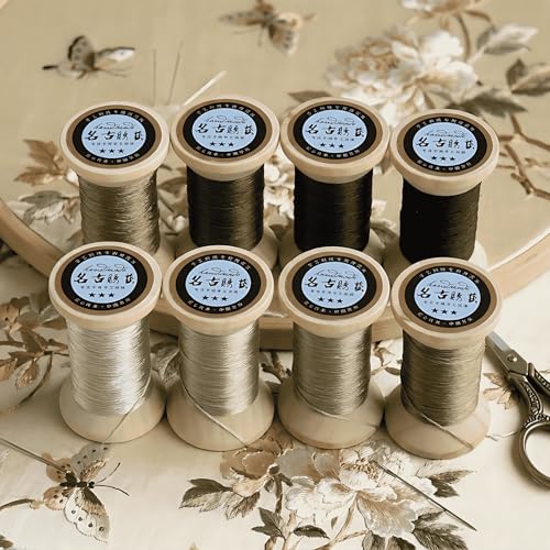 Natural 100% Mulberry Handmade Embroidery Silk Thread Silk Floss (61) - color: 61