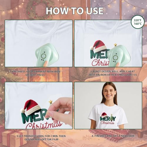 20Pcs Christmas Iron on Transfer Decal Dtf Transfers Ready to Press - color: Christmas254