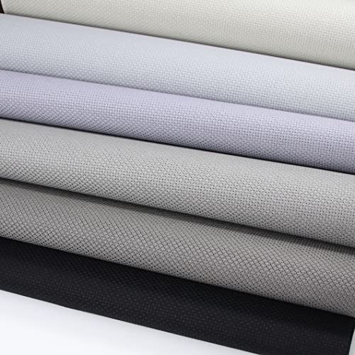 KCS 6 pc of 12" x 18" (30cmx45cm) 14 Count Cotton Aida Cloth Cross Stitch Fabric (14CT-N) - color: 14ct-n