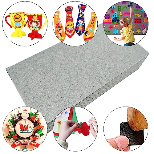 Jtnohx Self Adhesive Felt Sheets Adhesive Backed Felt Fabric Grey 4"x8" - color: Grey