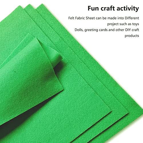 Jtnohx Soft Light Green Felt Sheets Flexible Felt Fabric for Crafts 12" - color: Light Green