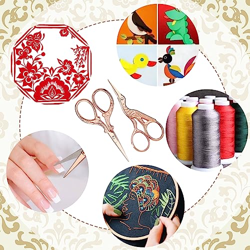 Embroidery Scissors Set 2Pcs Cute and Practical Sewing Scissors - color: Gold