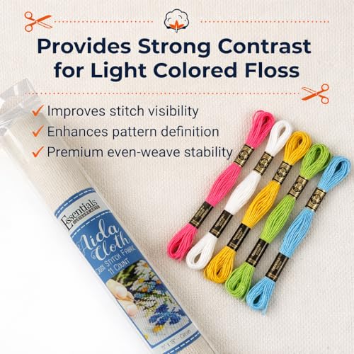 11 Count Aida Cloth Cross Stitch Fabric 15X18 Cream Embroidery Supplies