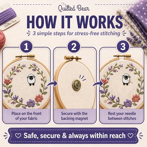 The Quilted Bear Magnetic Needle Minder, Small, Sheep - color: Sheep
