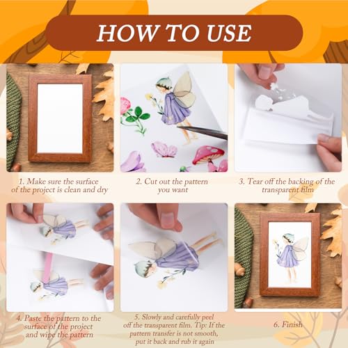 Fall Rub on Transfers for Crafts - 16 Sheets Pumpkin Gnome Rub on Transfers for Furniture Sunflower Maple Leaves Autumn Rub on Transfer Decal Sticker for Thanksgiving Wood DIY Craft Decor - style: Fall
