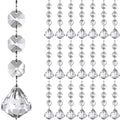 Jishi 30pk Crystal Diamond Ornaments for Christmas Tree Decorations, Hanging Clear Plastic Acrylic Diamonds for Wedding Anniversary Party Decoration Centerpieces Chandelier Prism Drop Pendant Supplies - style: Diamond