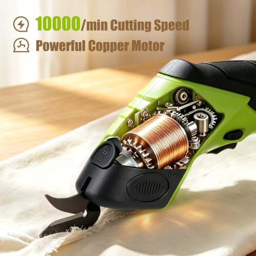 4.2V Cordless Electric Fabric Scissors with Case - style: With 1 Blade