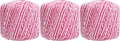 ThreadArt 100% Cotton Crochet Thread Size 10, 3 Ball Pack, Variegated Roses - color: VARIEGATED ROSES, size: SIZE 10 - 3 PACK