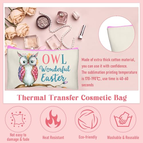 Legigo Blank Canvas Bags Zipper Pouch Makeup Bags Pencil Pouch Bulk - color: Beige (color zipper)