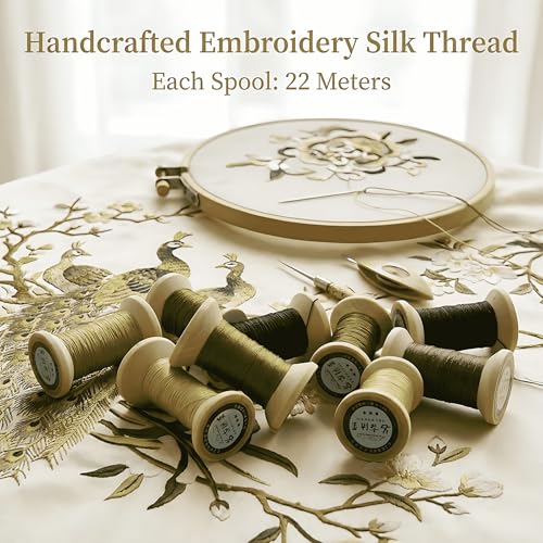 Natural 100% Mulberry Handmade Embroidery Silk Thread Silk Floss (44) - color: 44