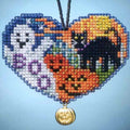 Love Halloween Beaded Counted Cross Stitch Charmed Ornaments Kit Mill Hill 2013 I Love MH163105