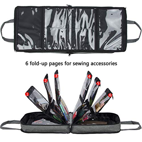 PACMAXI Sewing Accessories Storage Bag, Knitting, Craft Tools - color: grey