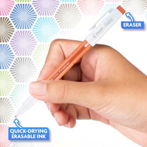 PILOT FriXion Fineliner Erasable Marker Pens, Pack of 12, Assorted Colors - color: Vivid 12, size: 12 Count (Pack of 1)