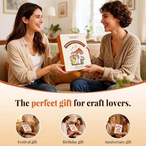 CYANFOUR 2026 New Embroidery Stitch Book Kit for Adults Beginners - color: embroidery book kit