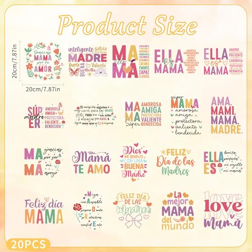 Mother's Day DTF Transfers Ready to Press, Iron on Decals for T-Shirts - style: Mama626