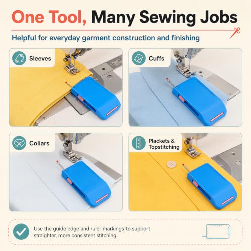 Magnetic Sewing Machine Sleeve Tool,Magnetic Seam Guide for Sewing Machine. - color: Blue