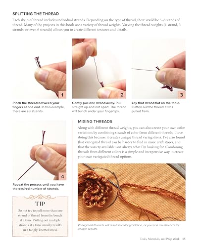 3D Botanical Embroidery & Stumpwork: 17 Thread Projects to Make, Wear, and Display (Landauer) Stitches and Patterns for Raised Embroidery from Beginner to Advanced
