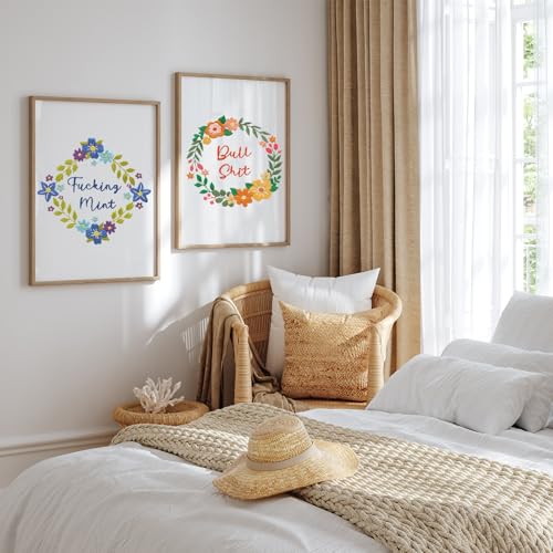 Louise Maelys Funny Flower Wreath Embroidery Kit for Beginners and Adults - color: Pattern 24