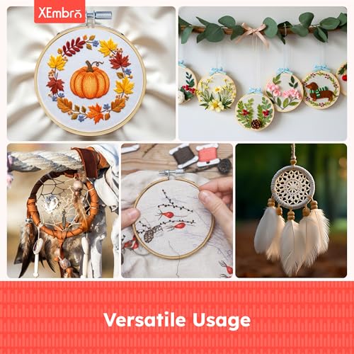XEmbro 9 Pieces Embroidery Hoops, 3 Inch Small Embroidery Hoop - style: 3 Inch