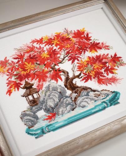 RIOLIS 2044 Autumn Bonsai Counted Cross Stitch Kit 11.75 x 9.5 in - style: Autumn Bonsai 2044