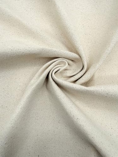 Eovea | Canvas Fabric | Cotton Duck | 100% Cotton | 12oz Extra Heavy | 60" Wide | Heavy Duty, Outdoor Covers, Industrial, Upholstery, Drop Cloths(12oz, 1 Yard) - color: 12oz Natural, size: 1 Yard