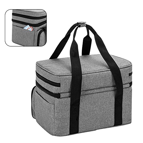 BAFASO Double Layer Sewing Accessories Organizer, Gray - color: Gray