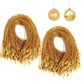 FEBSNOW 500Pcs Christmas Ornament Hangers, Gold Hanging Strings with Snap - color: Gold