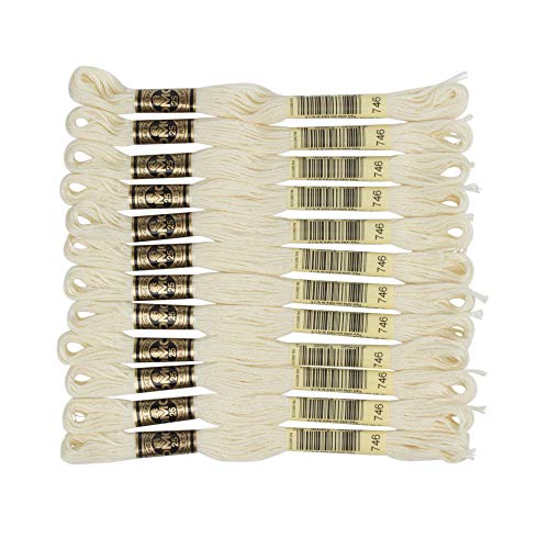 DMC 6-Strand Embroidery Cotton Floss, Off White - color: Off White, size: 8.7 yards