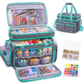 AMOIGEE Double Layer Sewing Organizer Bag with 2 Clear Storage Sewing Boxes - color: Grey