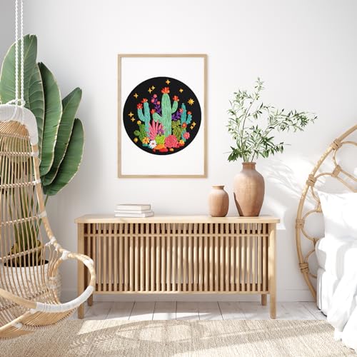 Louise Maelys Cactus Embroidery Kit, Cross Stitch Kit for Beginner Adults - color: Kit-4