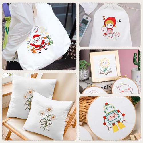 59" X 36"(1 Yard) White Linen Embroidery Fabric Cloth - size: 59 × 36 Inch