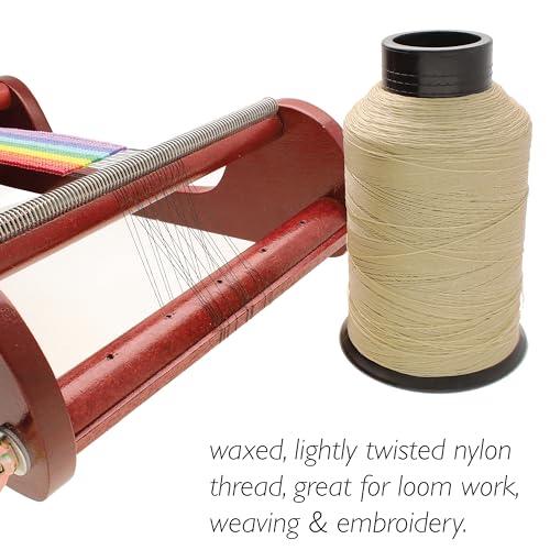 The Beadsmith Nymo Thread, Made of Nylon - color: Cream, size: Size B, 2505 Yards