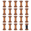 BENECREAT 20Pcs Antique Wooden Empty Spools, 1.57"/ 40mm Empty Thread Spools Wooden Ribbon Spools Bobbins for Wire Weaving Arts DIY Wood Projects - color: Antique