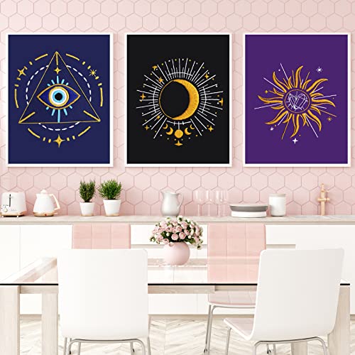 Louise Maelys Tarot Moon Embroidery Kit for Beginners Starry DIY Set - color: kit-3